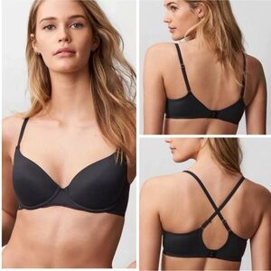 Scarlett Blue Indulge BLACK 32D Underwire Memory Foam T-Shirt Bra